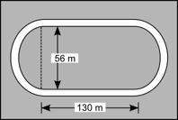 Pls  a running track in the shape of an oval is shown. the ends of the track form semicircles.