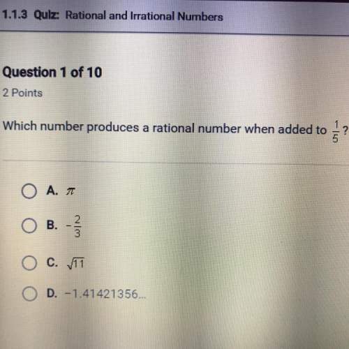 Which number produces a rational number when added to 1/5?