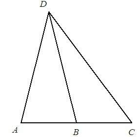Find the length of ab , given that db is a median of the triangle and ac = 50.