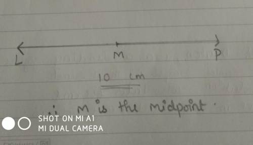 True or false If LM = MP, then M must be the midpoint of LP.