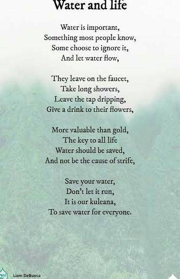Poems about the importance ofwater