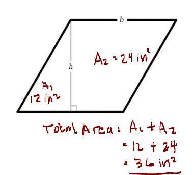 2. Ken combined a triangle and a trapezoid to

make a parallelogram. If the area of the triangle
is
