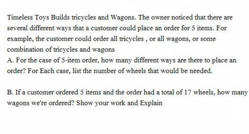 For the case of 5-item order, how many different ways are there to place an order? For Each case, li