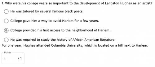 Why were his college years so important to the development of Langston Hughes as an artist?