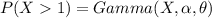 P(X   1 ) = Gamma (X ,\alpha , \theta)