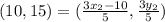 (10,15) = (\frac{3x_2 -10}{5},\frac{3y_2}{5})