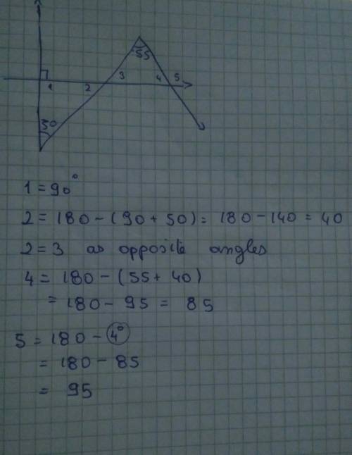 Assume the angles marked as 60 degrees measure 55 degrees instead, and the angle marked 43 degrees m