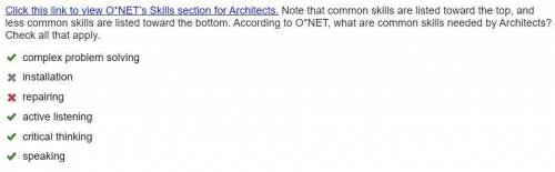 Click this link to view O*NET’s Work Styles section for Architects. Note that common work styles are
