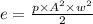 e =  \frac{p \times  {A}^{2}  \times  {w}^{2} }{2}