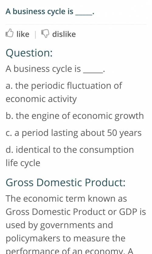 Business cycles are measured ___ to  ?