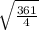 \sqrt{\frac{361}{4} }