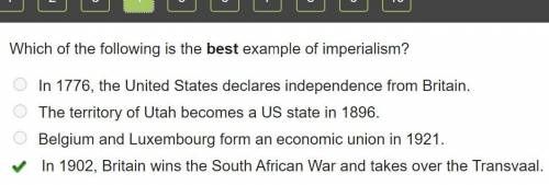 Which of the following is the best example of imperialism
