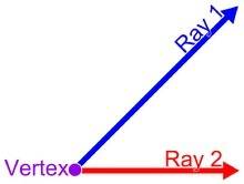 An angle is formed by two rays or segments that share  a. side b. endpoint c. ray d. vertex   me i w