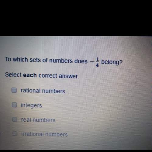 To which sets of numbers does-1/4 belong
