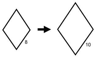 The first figure is dilated to form the second figure. which statement is true?