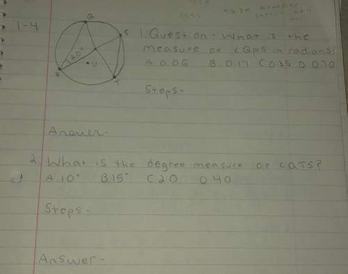 Me with question 2. what is the degree measure of the angle measure? show steps!