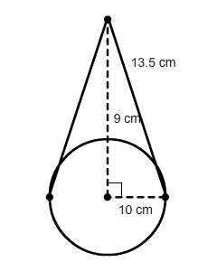 What is the volume of this oblique cone? 80π cm³ 160π cm³ 240π cm³ 320π cm³ what is the volum