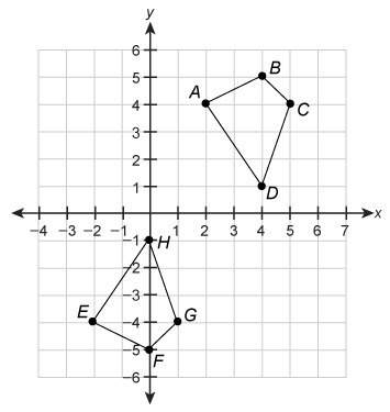 What series of transformations to quadrilateral abcd map the quadrilateral onto  quadrilateral efgh