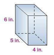 Find the surface area of the prism. 148 in.2 240 in.2