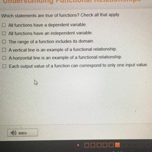 Which statements are true of functions