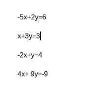 make the equations into y=mx+b format. show your work!  only smart p
