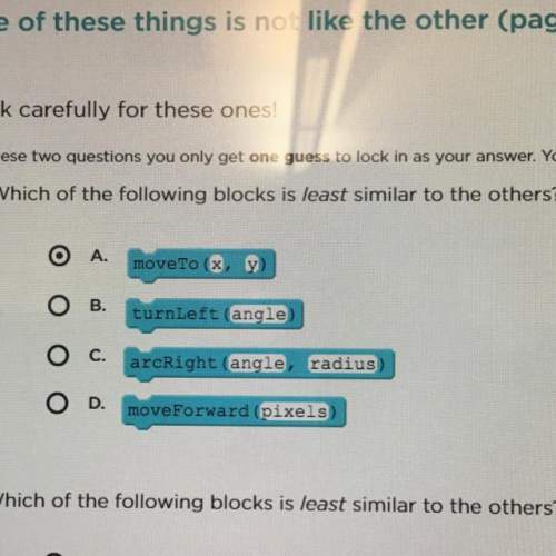 Which of the following blocks is least similar to the others?  o a. moveto (x, )