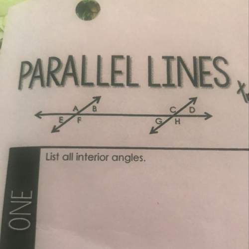 1.) list all interior angles (see image) 2.) identify all pairs of corresponding angles.