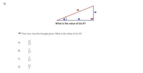 Your turn: use the triangle given. what is the value of sin θ?