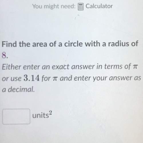Find the area of a circle with a radius of 8.