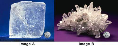 What can you conclude about the crystals in image a relative to the crystals in image b?
