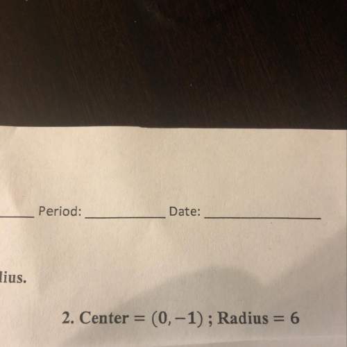 Write an equation of the circle given its center and radius