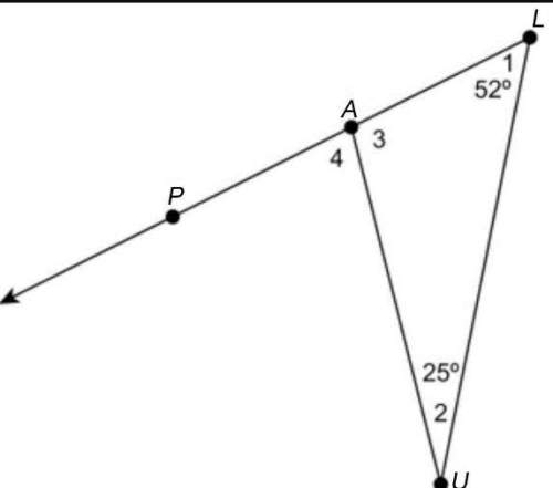 Explain why ∠4 is equal to the sum of the measures of the two nonadjacent interior angles (angle 1 a
