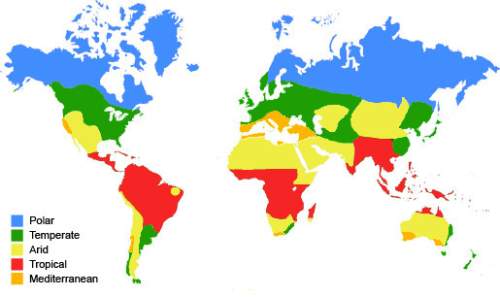 Study the map below. which of the following regions in the world share the same climate as that of n