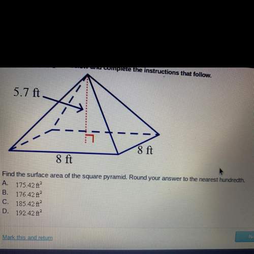 Find the surface area of the square pyramid. round your answer to the nearest hundredth