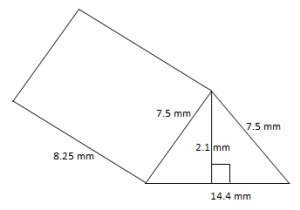 a manufacturer uses a mold to make a part in the shape of a triangular prism the dimens
