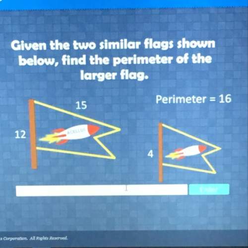 What is the perimeter of the larger flag?