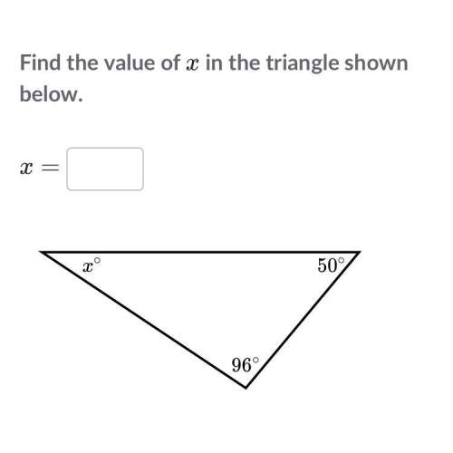 What does x= ? in the triangle shown above