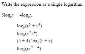 (algebra ii) with algebra ii problem. the signs bx or by on log, what do you do with them? i can't