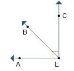 Given that ∠cea is a right angle and (eb) bisects ∠cea, which statement must be true?  a