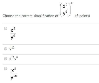 Choose the correct simplification of