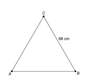 Somebody .. what is the area of the equilateral triangle? round to the nearest square centimeter.&lt;