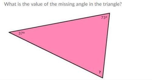 What is the value of the missing angle in the triangle?