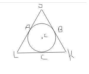 "jk, kl, and jl are all tangents to circle o. if ja=8, al=13, and ck=11, what is the perimeter of tr