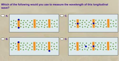 Which of the following would you use to measure the wavelength of this longitudinal wave? ( this is