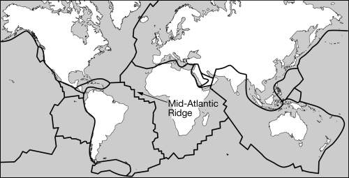 The atlantic ocean is expanding as a result of plate tectonics. which of the following explanations