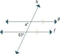 Two parallel lines are crossed by a transversal what is the value of a?