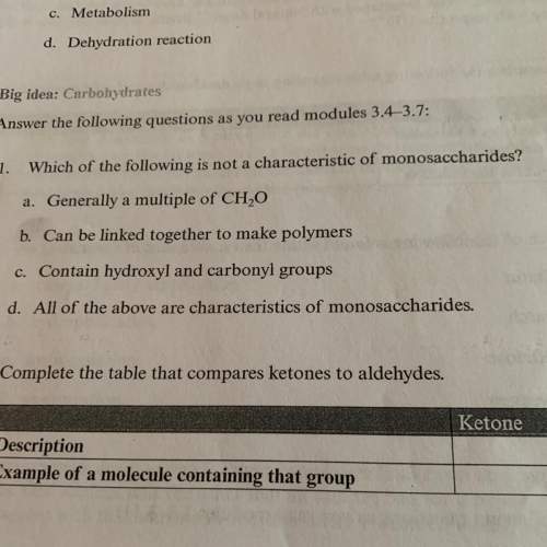 Which one isnt a characteristic of monosaccharides