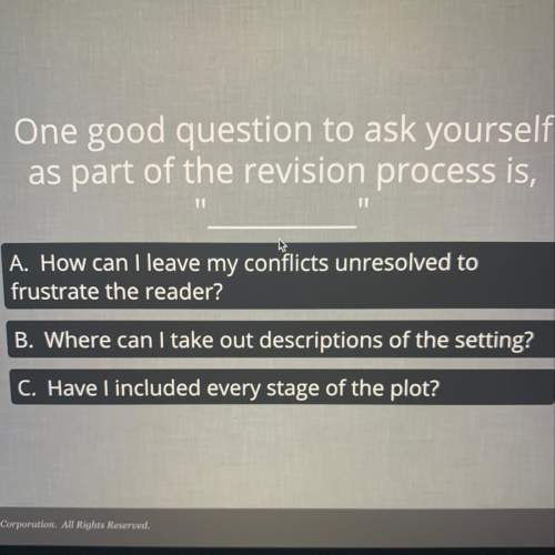 One good question to ask yourself as part of the revision process is