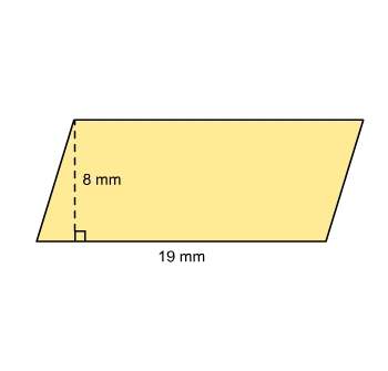 What is the area of the parallelogram?  a. 54 square millimeters