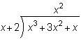 The long division below shows the first term of the quotient. which polynomial should be subtracted